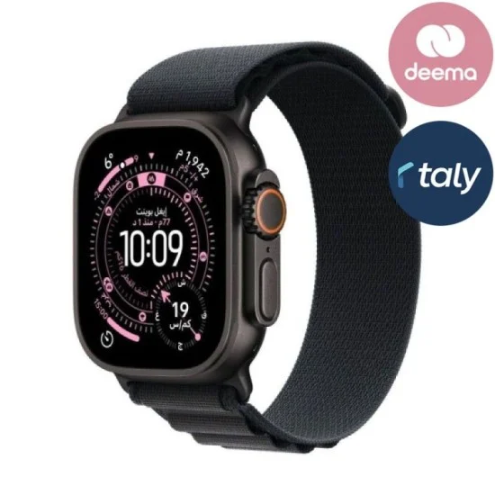 Apple Watch Ultra 3 GPS + Cellular 49mm Black Titanium Case with Black Alpine Loop - Medium